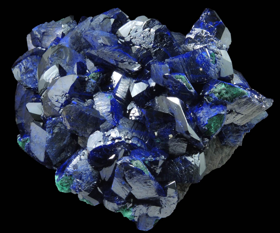 Azurite partially altered to Malachite from Milpillas Mine, Cuitaca, Sonora, Mexico