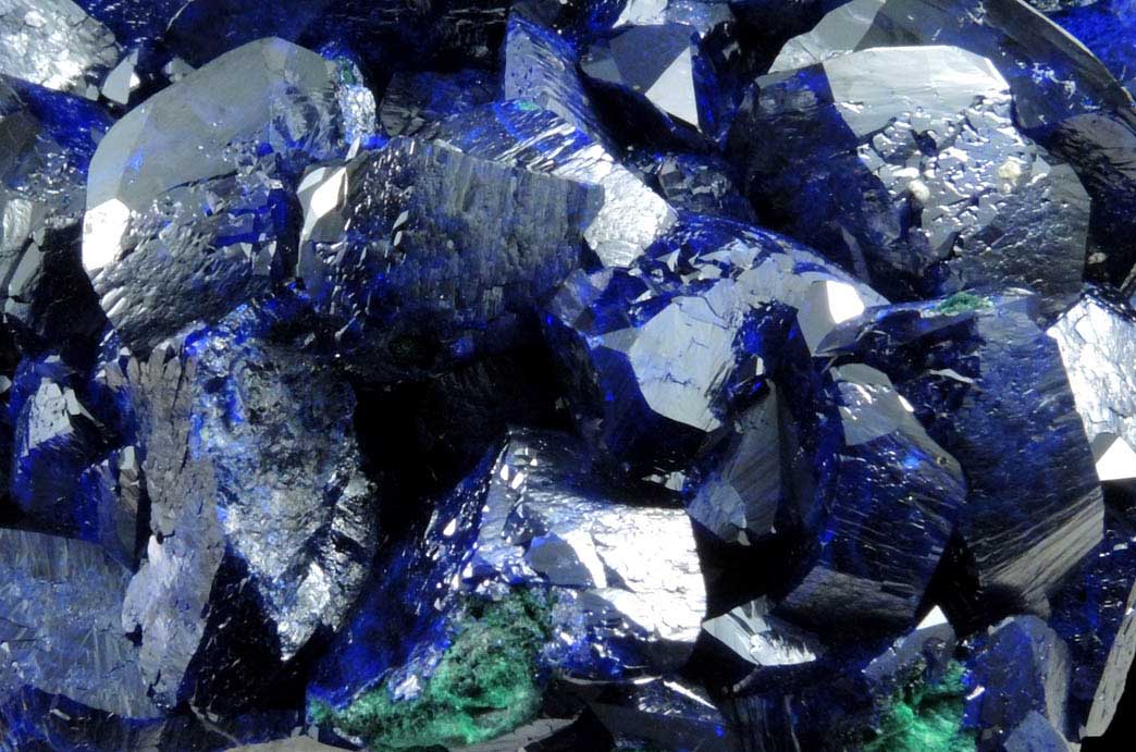 Azurite partially altered to Malachite from Milpillas Mine, Cuitaca, Sonora, Mexico