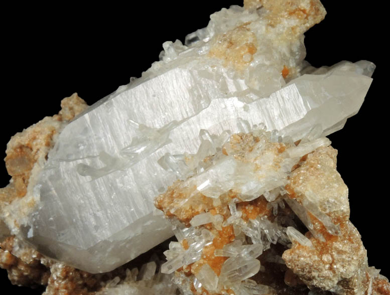 Quartz on Cookeite from (Harvard Quarry?), West Paris, Oxford County, Maine