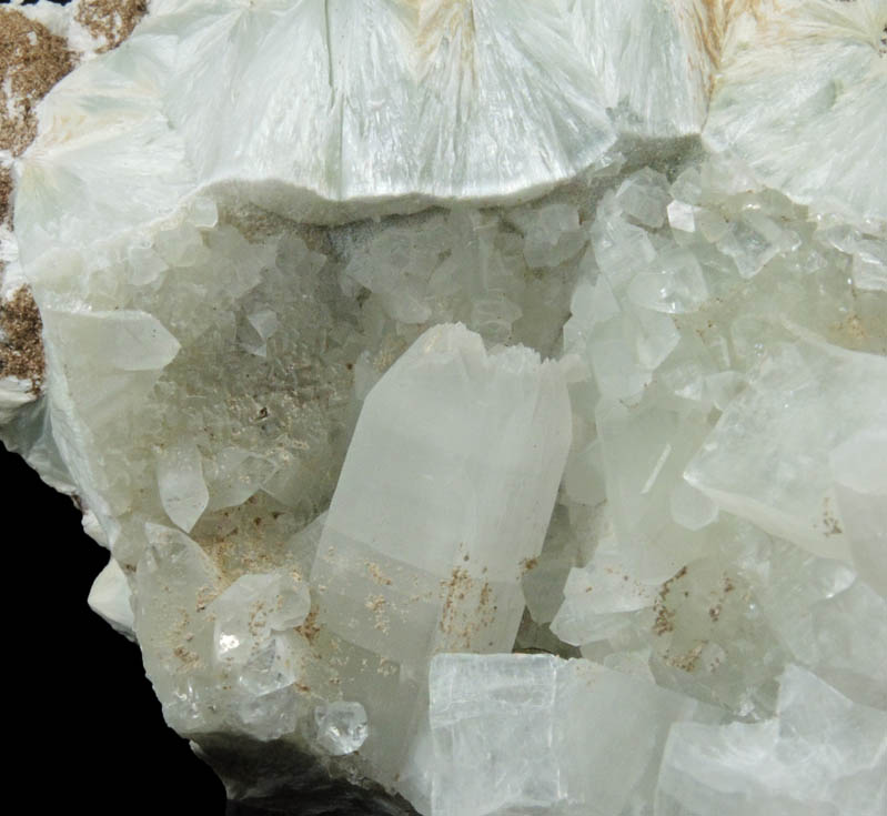Apophyllite on Pectolite from Millington Quarry, State Pit, Bernards Township, Somerset County, New Jersey