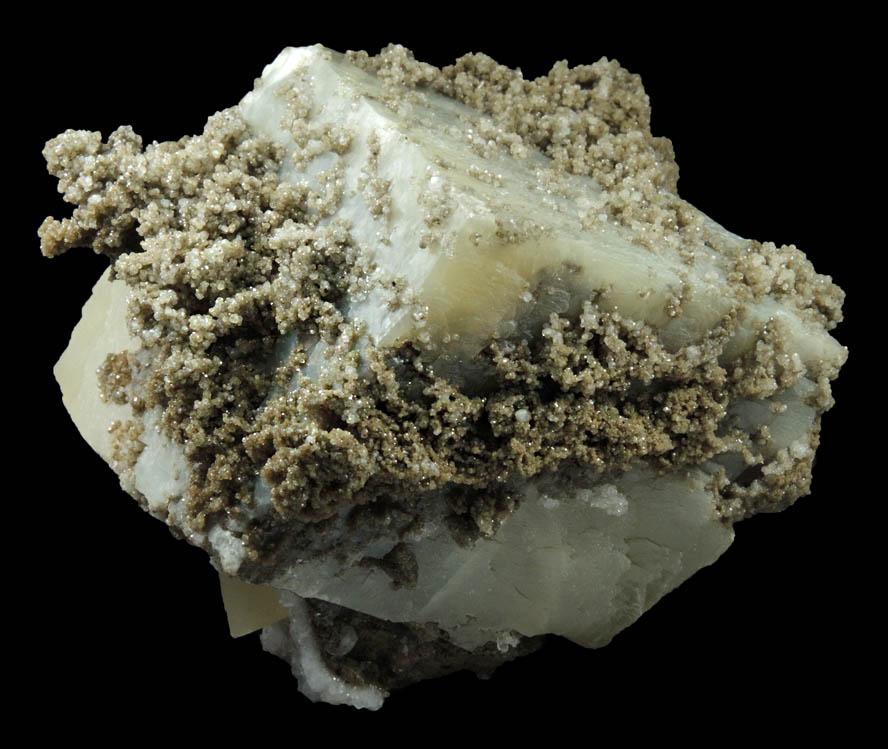 Calcite with Analcime from Gopher Valley Quarry, 16 km southwest of McMinnville, Yamhill County, Oregon