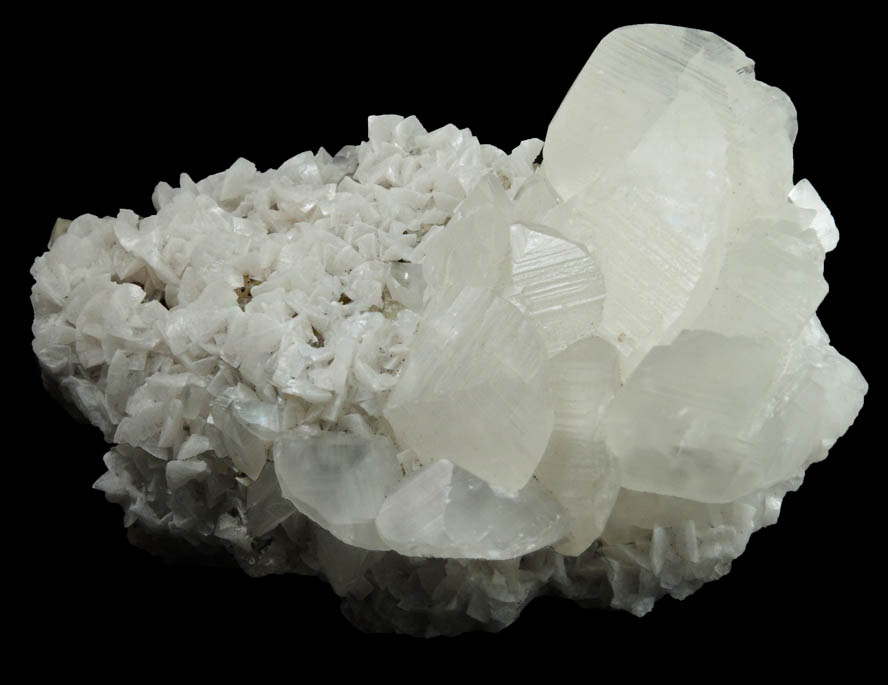 Calcite and Dolomite over Fluorite from Minas de Villabona, Asturias, Spain