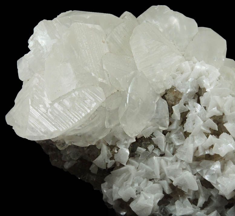 Calcite and Dolomite over Fluorite from Minas de Villabona, Asturias, Spain