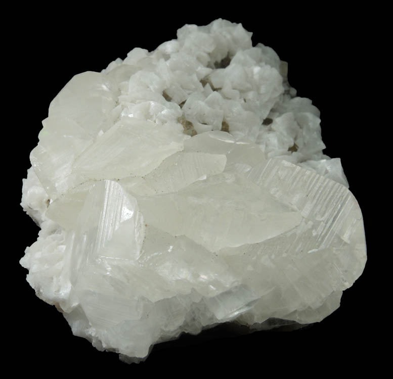 Calcite and Dolomite over Fluorite from Minas de Villabona, Asturias, Spain