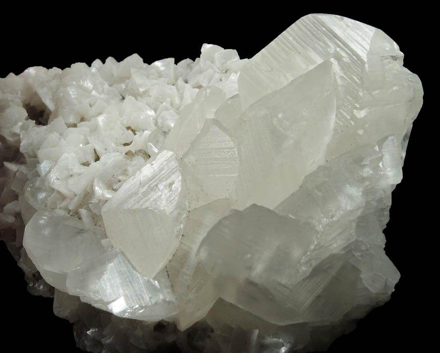 Calcite and Dolomite over Fluorite from Minas de Villabona, Asturias, Spain