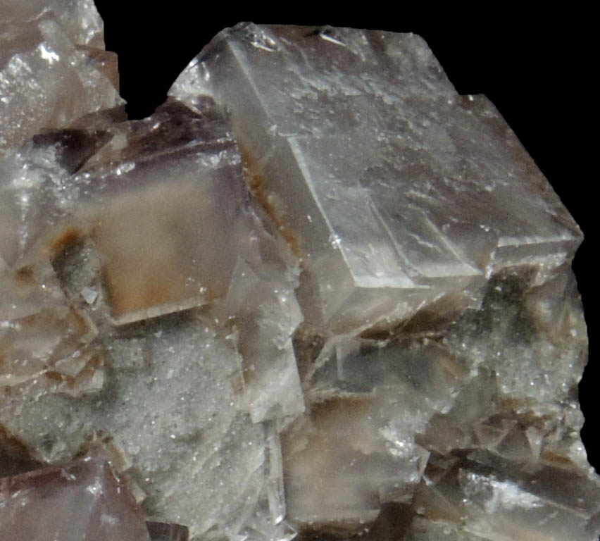 Fluorite (twinned crystals with phantom-growth zoning) from Skears Mine, High Stope, Firestone Level, Teesdale, County Durham, England