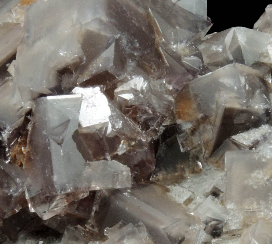 Fluorite (twinned crystals with phantom-growth zoning) from Skears Mine, High Stope, Firestone Level, Teesdale, County Durham, England