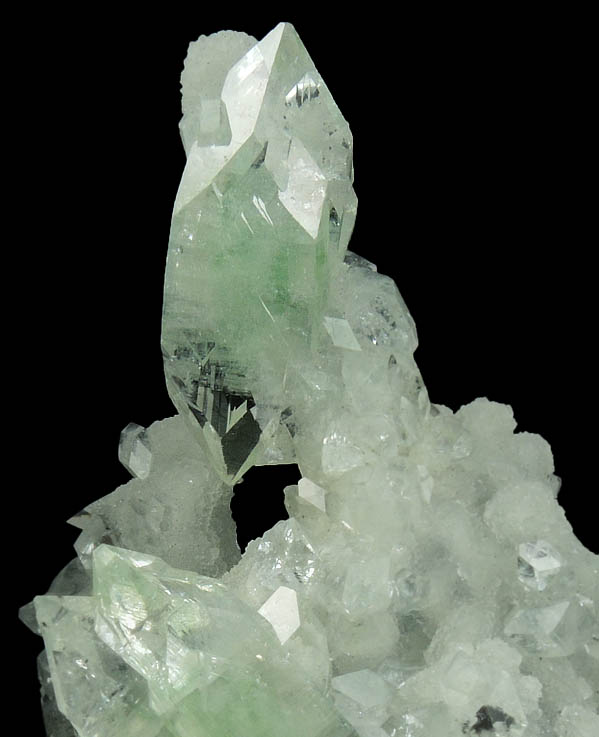 Quartz (stalactitic growth) with Apophyllite from Nagar District, Maharashtra, India