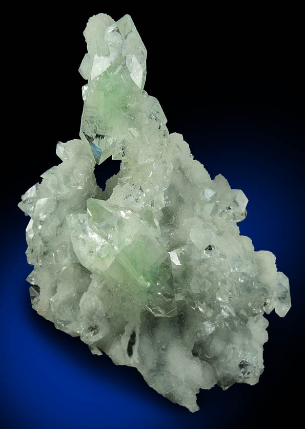 Quartz (stalactitic growth) with Apophyllite from Nagar District, Maharashtra, India