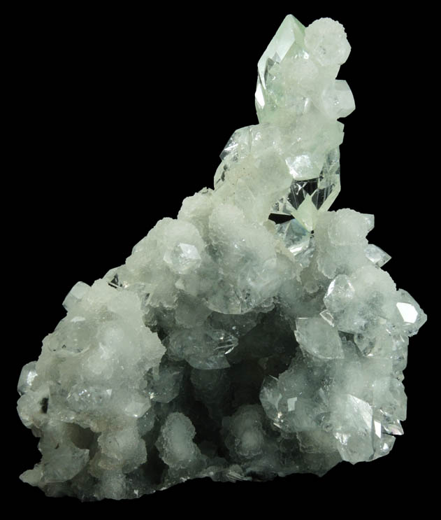 Quartz (stalactitic growth) with Apophyllite from Nagar District, Maharashtra, India