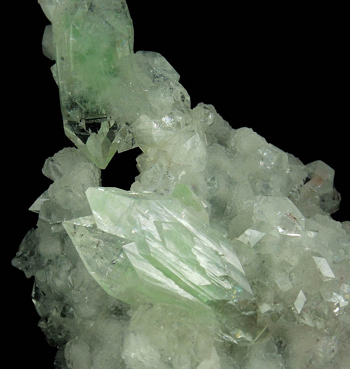 Quartz (stalactitic growth) with Apophyllite from Nagar District, Maharashtra, India