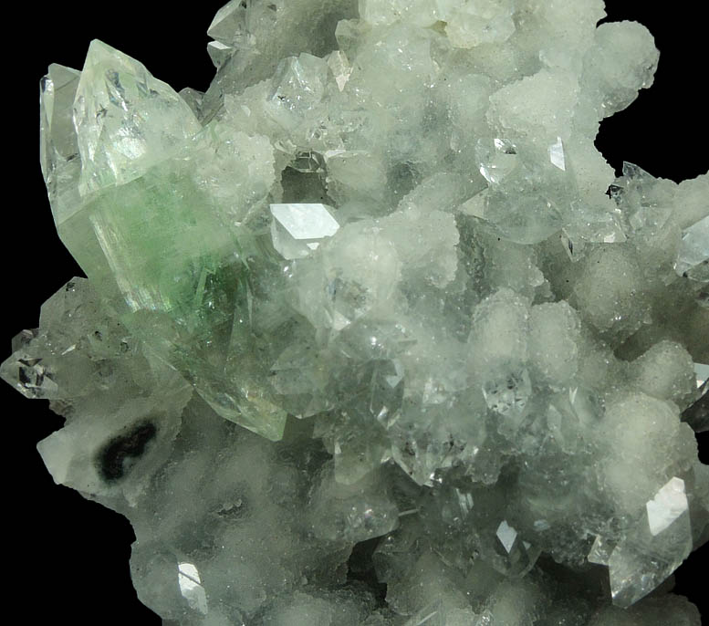 Quartz (stalactitic growth) with Apophyllite from Nagar District, Maharashtra, India