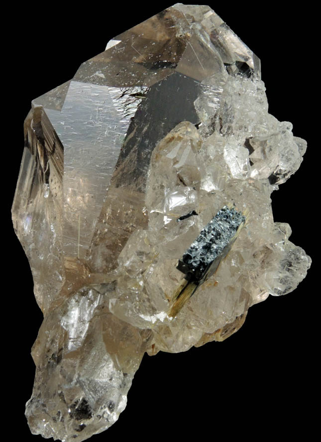 Quartz with Rutile inclusions plus minor Hematite from Novo Horizonte, Bahia, Brazil