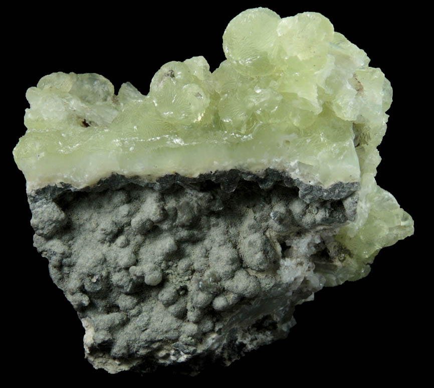 Prehnite from Prospect Park Quarry, Prospect Park, Passaic County, New Jersey