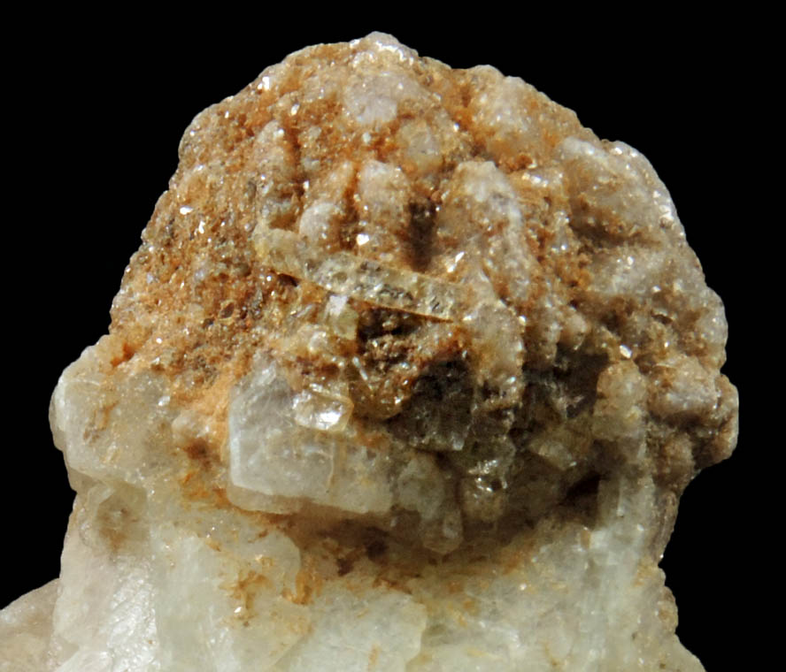 Stokesite with Microlite var. Stannomicrolite on Albite from Tim Mine, Crrego do Urucum, Galileia, Minas Gerais, Brazil