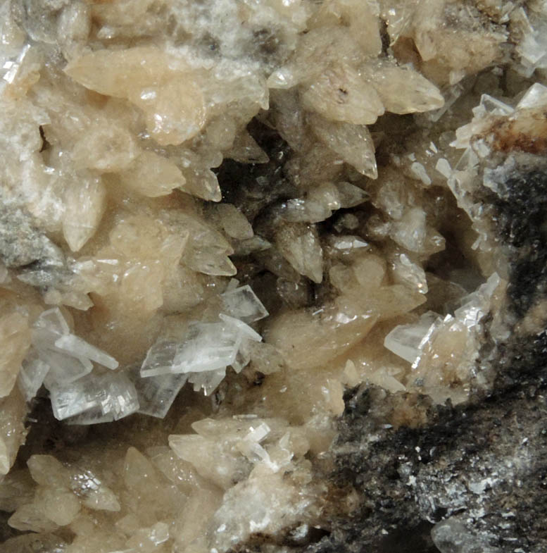 Barite on Calcite from Minerva #1 Mine, Cave-in-Rock District, Hardin County, Illinois