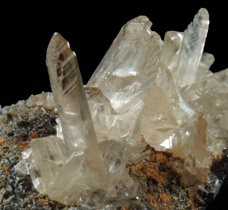 Cerussite (V-twinned crystals) from Touissit Mine, 21 km SSE of Oujda, Jerada Province, Oriental, Morocco