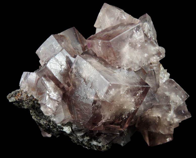 Fluorite over Sphalerite from Coalcleugh Flatts, Northumberland, England