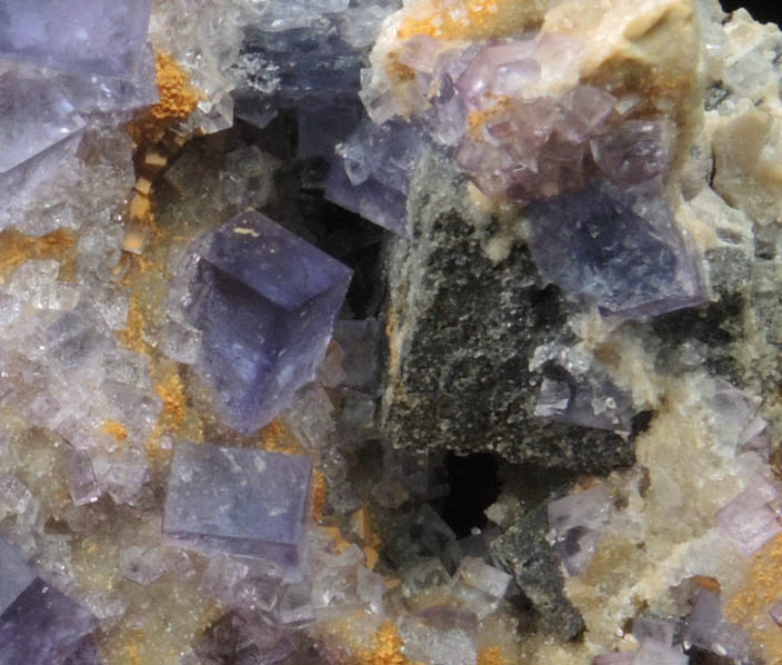 Fluorite, Galena, Anglesite, Quartz from Hansonburg District, 8.5 km south of Bingham, Socorro County, New Mexico