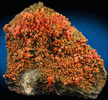 Vanadinite on Quartz from Apache Mine (Vanadium Shaft), 8 km north of Globe, Gila County, Arizona