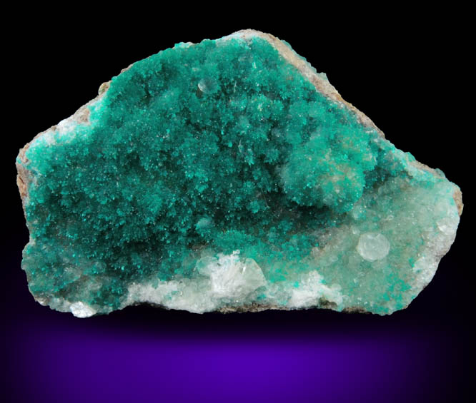 Dioptase on Calcite from Christmas Mine, Banner District, Gila County, Arizona