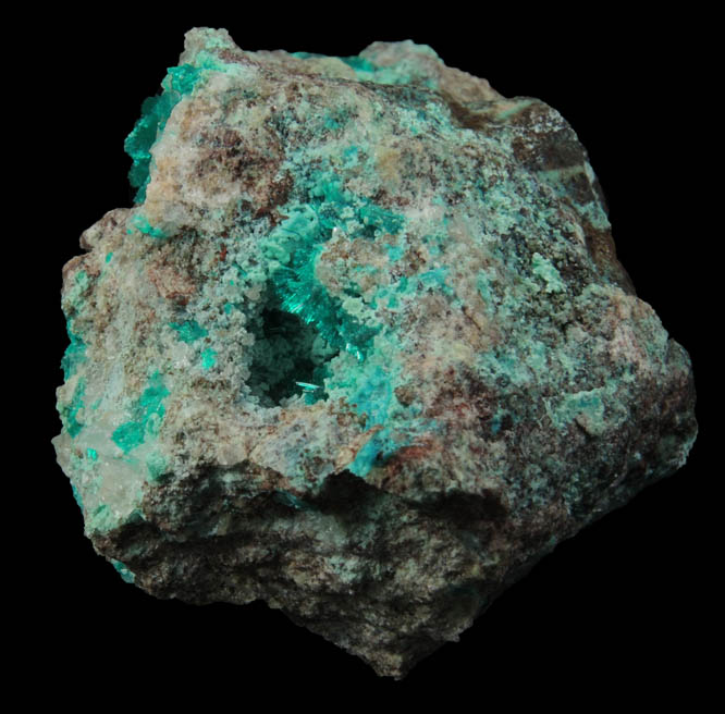 Dioptase with minor Calcite from Christmas Mine, Banner District, Gila County, Arizona