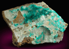 Dioptase on Calcite from Christmas Mine, Banner District, Gila County, Arizona