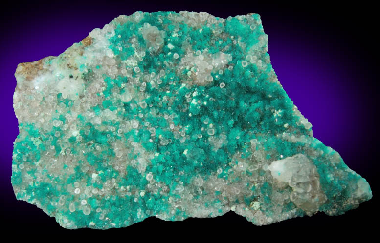 Dioptase with scepter-shaped Calcite from Christmas Mine, Banner District, Gila County, Arizona