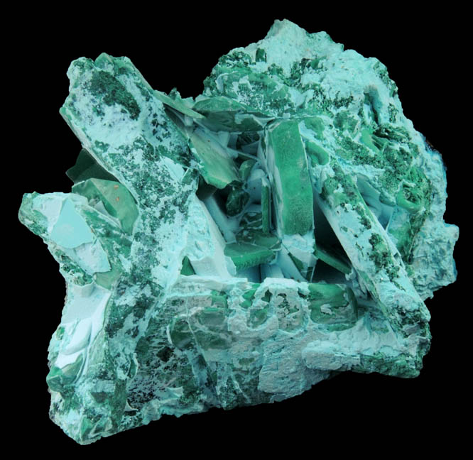 Malachite pseudomorphs after Azurite from Inspiration Mine, Globe-Miami District, Gila County, Arizona