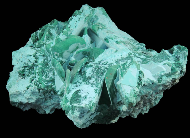 Malachite pseudomorphs after Azurite from Inspiration Mine, Globe-Miami District, Gila County, Arizona