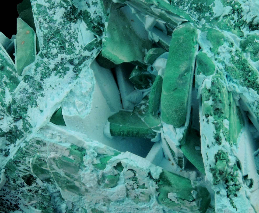 Malachite pseudomorphs after Azurite from Inspiration Mine, Globe-Miami District, Gila County, Arizona