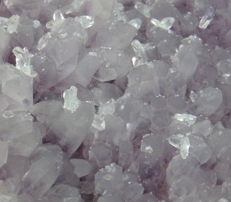 Quartz var. Amethyst Quartz with Calcite from Veta Madre Mining District, Guanajuato, Mexico