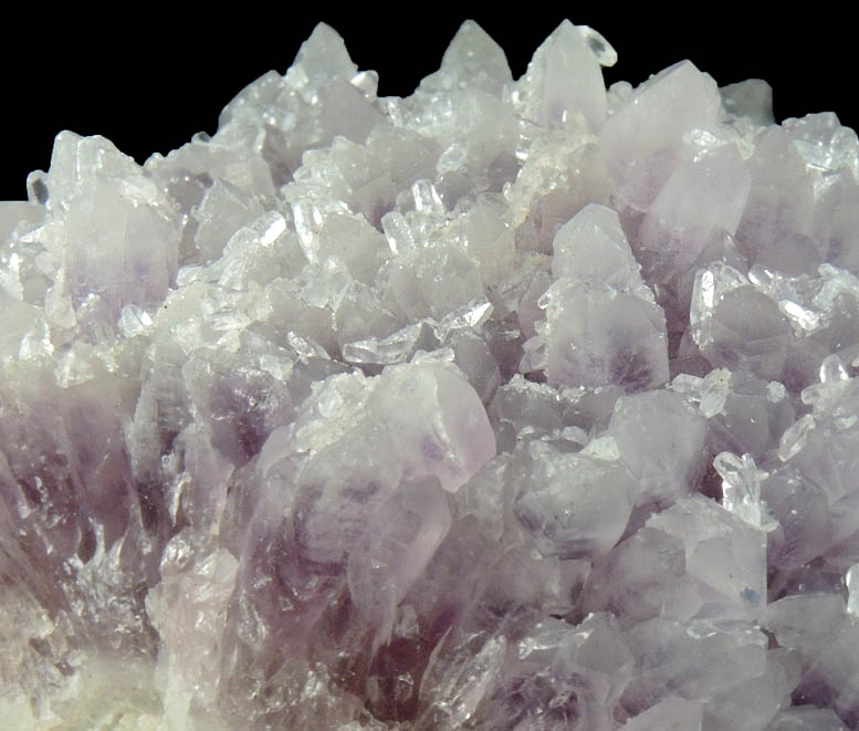 Quartz var. Amethyst Quartz with Calcite from Veta Madre Mining District, Guanajuato, Mexico