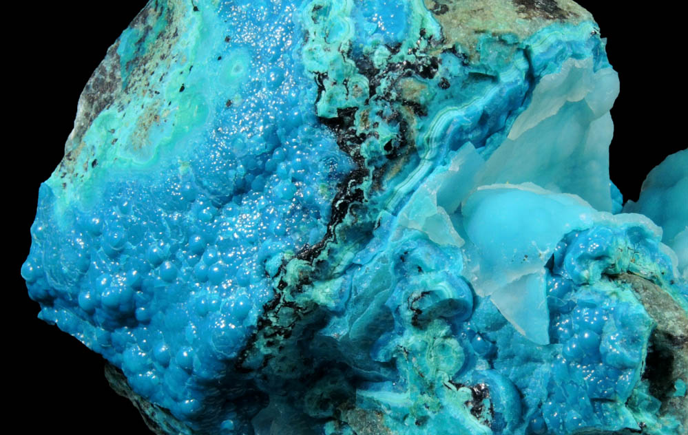 Chrysocolla with Quartz coating from Inspiration Mine, Globe-Miami District, Gila County, Arizona