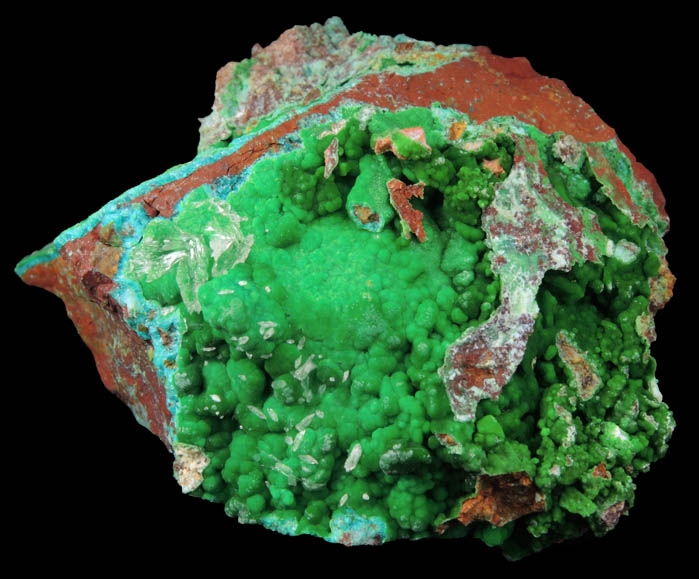 Conichalcite, Calcite, Chrysocolla from Gold Hill Mine, Toole County, Utah