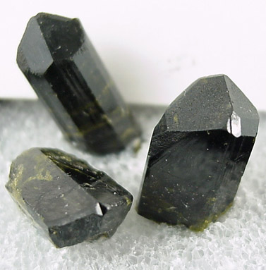 Epidote - 3 crystals from Greenhorn Summit District, Kern County, California
