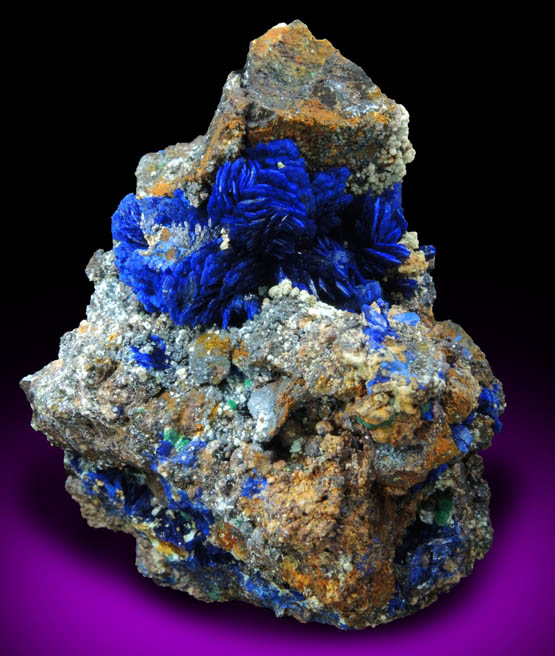 Azurite from Morenci Mine, Clifton District, Greenlee County, Arizona