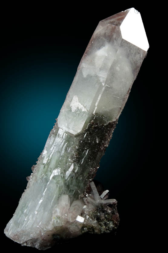 Quartz with Hematite and Chlorite inclusions (with phantom-growth zoning) from Messina Mine, Limpopo Province, South Africa
