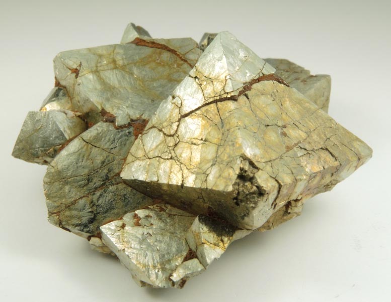 Pyrite (exhibiting post-crystallization deformation) from Otjihase Mine, 18 km NE of Windhoek, Namibia