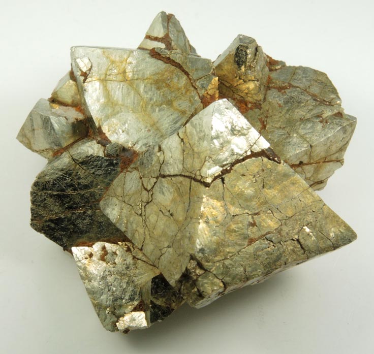 Pyrite (exhibiting post-crystallization deformation) from Otjihase Mine, 18 km NE of Windhoek, Namibia