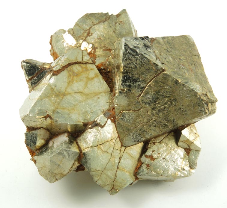 Pyrite (exhibiting post-crystallization deformation) from Otjihase Mine, 18 km NE of Windhoek, Namibia