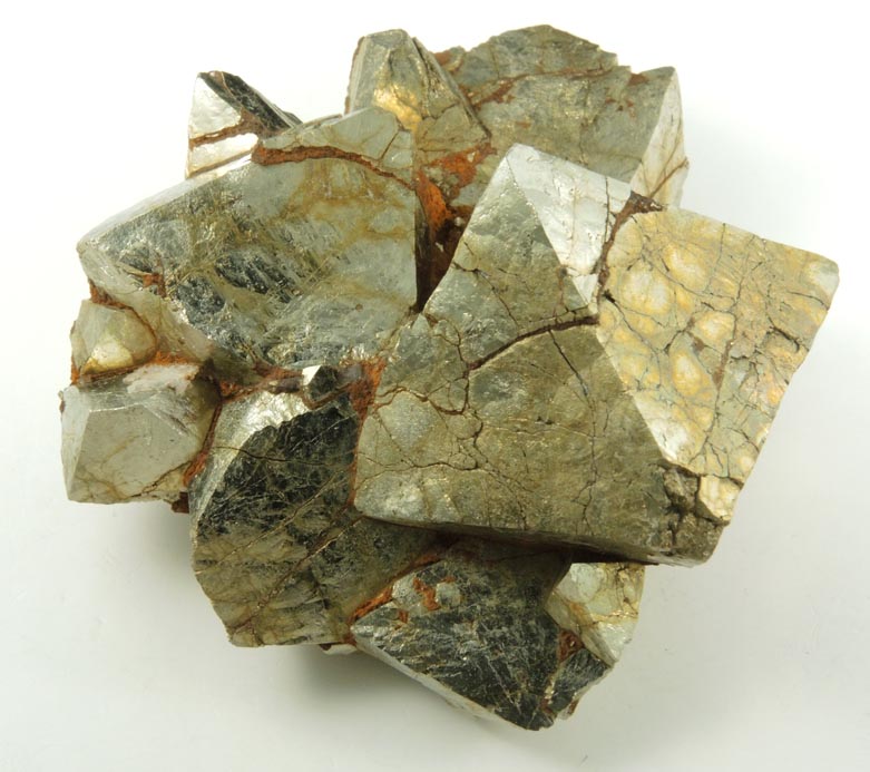 Pyrite (exhibiting post-crystallization deformation) from Otjihase Mine, 18 km NE of Windhoek, Namibia