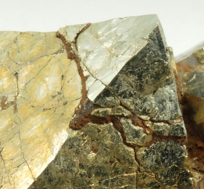 Pyrite (exhibiting post-crystallization deformation) from Otjihase Mine, 18 km NE of Windhoek, Namibia