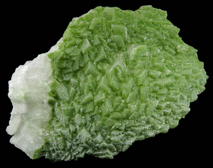 Duftite on Calcite from Tsumeb Mine, Otavi-Bergland District, Oshikoto, Namibia (Type Locality for Duftite)