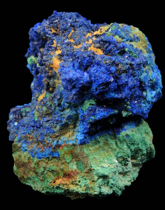 Azurite on Malachite from Blue Jay Claim, La Sal, San Juan County, Utah