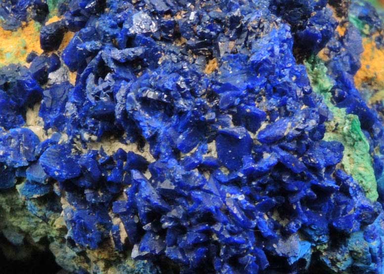 Azurite on Malachite from Blue Jay Claim, La Sal, San Juan County, Utah