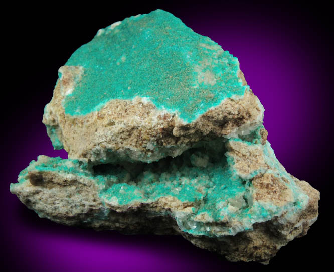 Dioptase over Calcite from Christmas Mine, Banner District, Gila County, Arizona