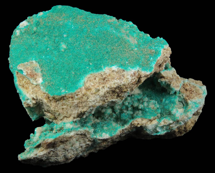 Dioptase over Calcite from Christmas Mine, Banner District, Gila County, Arizona