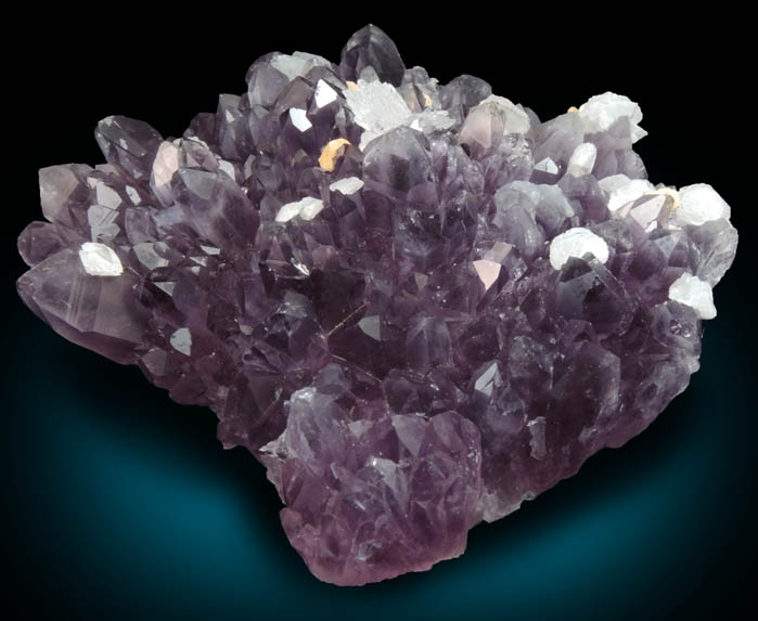 Quartz var. Amethyst with Calcite and Dolomite from Veta Madre Mining District, Guanajuato, Mexico