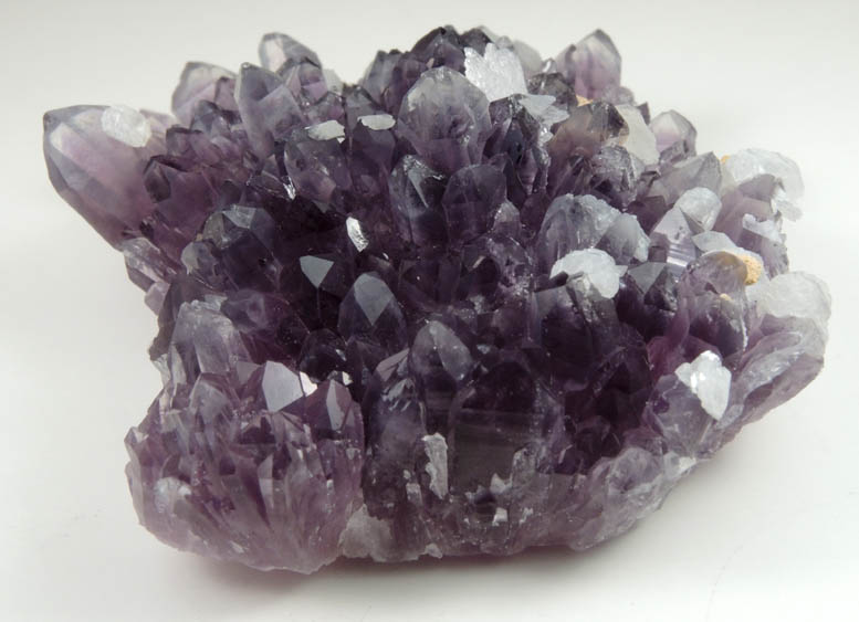 Quartz var. Amethyst with Calcite and Dolomite from Veta Madre Mining District, Guanajuato, Mexico